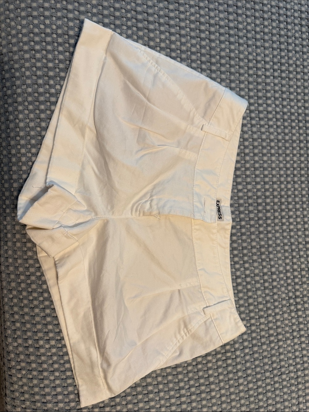 Express White Casual Cotton-Blend Shorts